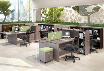 Комплект офисной мебели Skyland Xten для двух сотрудников с тумбочками в Махачкале