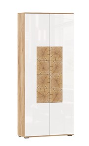 Шкаф двухстворчатый Фиджи с декоративными накладками 659.310, Дуб Золотой/Белый в Махачкале