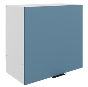 Кухонный навесной шкаф Стоун L600 Н566 (1 дв. гл.) (белый/изумруд софттач) в Махачкале