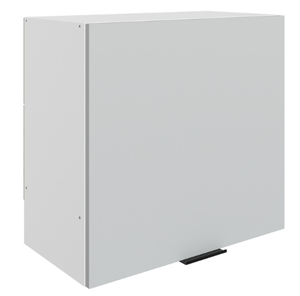 Шкаф настенный Стоун L600 Н566 (1 дв. гл.) (белый/лайт грей софттач) в Махачкале