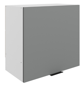 Кухонный шкаф Стоун L600 Н566 (1 дв. гл.) (белый/оникс софттач) в Махачкале