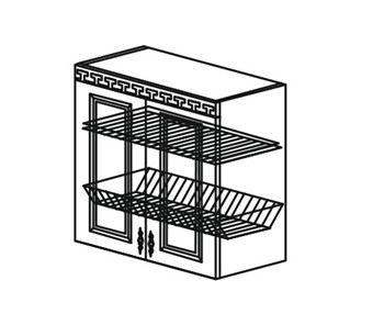 Шкаф кухонный Веста настенный двухдверный с сушкой 718*800*323мм в Махачкале