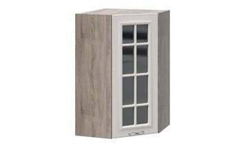 Кухонный угловой шкаф Сабрина c углом 45° со стеклом ВУ45_96-(40)_1ДРс в Махачкале