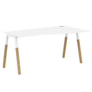 Письменный стол правый FORTA Белый-Белый-Бук  FCT 1567  (R) (1580х900(670)х733) в Махачкале