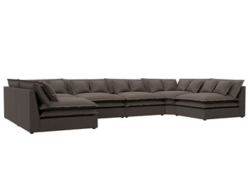 П-образный диван Лига-040, Амур коричневый (рогожка) в Махачкале