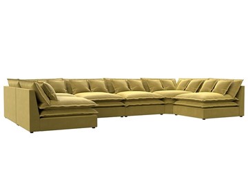 П-образный диван Лига-040, Желтый (микровельвет) в Махачкале
