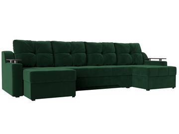 П-образный диван Сенатор, Зеленый (Велюр) боннель в Махачкале