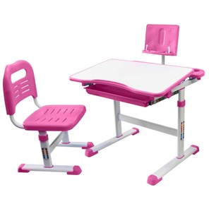 Детский стол-трансформер Rifforma с подставкой и стулом, Holto SET-17A, Розовый в Махачкале