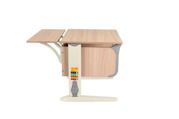 Детский стол-трансформер 6/60 (СУТ.47) + Polka_z 6/600 Ясень/бежевый/серый в Махачкале
