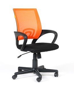 Компьютерное кресло CHAIRMAN 696 black Сетчатый акрил DW66 оранжевый в Махачкале