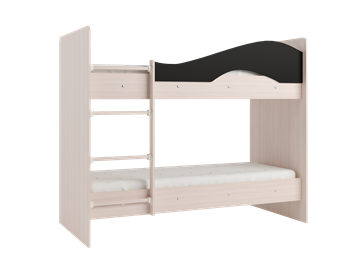 Детская  двухъярусная кровать Мая с 2 ящиками на щитах, корпус Млечный дуб, фасад Венге в Махачкале - предосмотр 3
