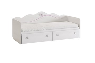 Кроватка Фэнтези с ящиками, белый рамух в Махачкале