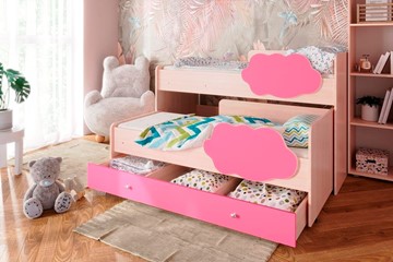 Двухэтажная кровать Соник 1.6 с ящиком, Розовый в Махачкале