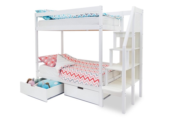 Двухэтажная детская кровать Svogen белый в Махачкале - изображение 5