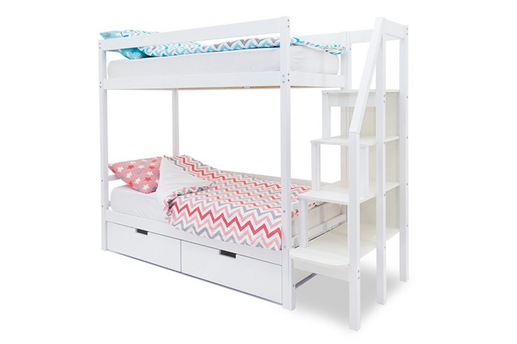 Двухэтажная детская кровать Svogen белый в Махачкале - изображение 4