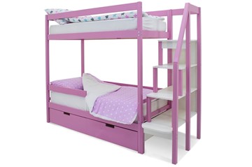Детская 2-этажная кровать Svogen розовый в Махачкале
