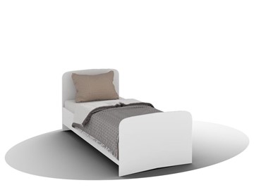 Односпальная кровать ВЕГА Кровать Кр-08 900 с плоским основанием (Белый древесный) в Махачкале