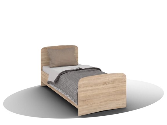 Детская кровать ВЕГА Кровать Кр-08 900 с плоским основанием (Сонома) в Махачкале - изображение