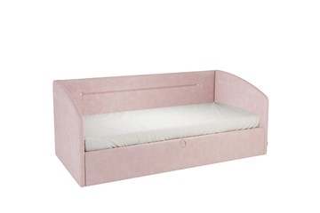 Детская кровать 0.9 Альба (Софа), нежно-розовый (велюр) в Махачкале