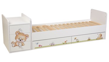 Детская кровать Фея 1100 Медвежонок Белый в Махачкале - предосмотр 2