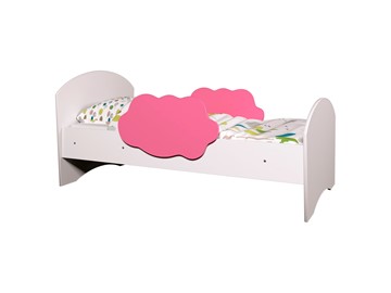 Детская кровать Тучка, корпус Белый, фасад Розовый в Махачкале