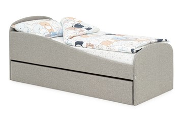 Кровать в детскую с ящиком Letmo халва (рогожка) в Махачкале