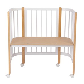 Кроватка детская приставная POLINI Kids Simple 105 Белый / Бук в Махачкале - предосмотр 5