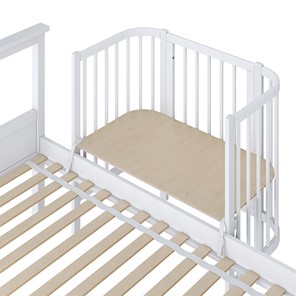 Кроватка детская приставная POLINI Kids Simple 105 Белый в Махачкале - предосмотр 2