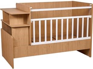 Кроватка-трансформер детская Polini kids Ameli 1150, белый-натуральный, серия Ameli в Махачкале