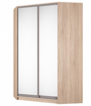Шкаф угловой Аларти (YA-230х1400(602) (10) Вар. 5; двери D5+D5), с зеркалом в Махачкале - изображение
