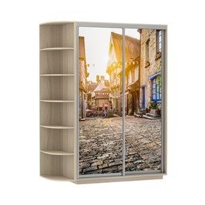 Шкаф 2-дверный Экспресс 1900x600x2200, со стеллажом, Улица/шимо светлый в Махачкале