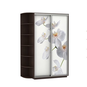 Шкаф Экспресс 1500x600x2200, со стеллажом, Орхидея белая/венге в Махачкале