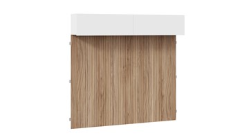 Шкаф навесной с декоративными панелями Порто (366) СМ-393.21.023-24 (Белый жемчуг/Яблоня беллуно/Белый софт) в Махачкале