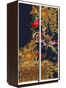 Шкаф Экспресс 1600x450x2400, Золотой орнамент/венге в Махачкале