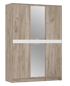 Шкаф 3-х дверный ШРК-3 Шарм с зеркалом Дуб Крафт Серый/Белый Бриллиант в Махачкале