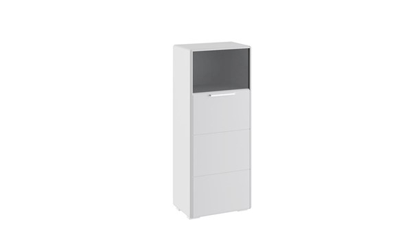 Шкаф Наоми комбинированный одностворчатый, цвет Белый глянец ТД-208.07.28 в Махачкале - изображение