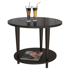 Круглый столик BeautyStyle - 10, венге/стекло черное в Махачкале
