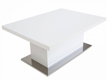 Складной стол-трансформер Slide GL, белый суперглянец в Махачкале - предосмотр