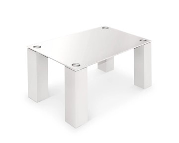Журнальный столик Колизей-8, белый/белое стекло в Махачкале