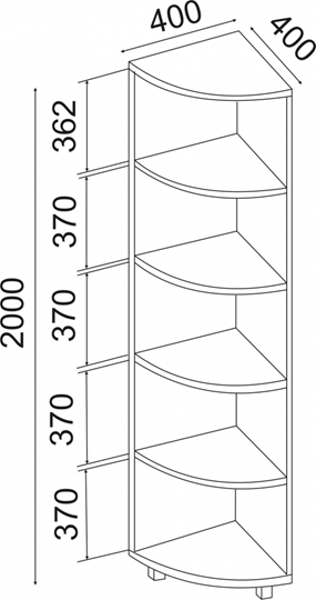 Угловой стеллаж West М07 в Махачкале - изображение 1