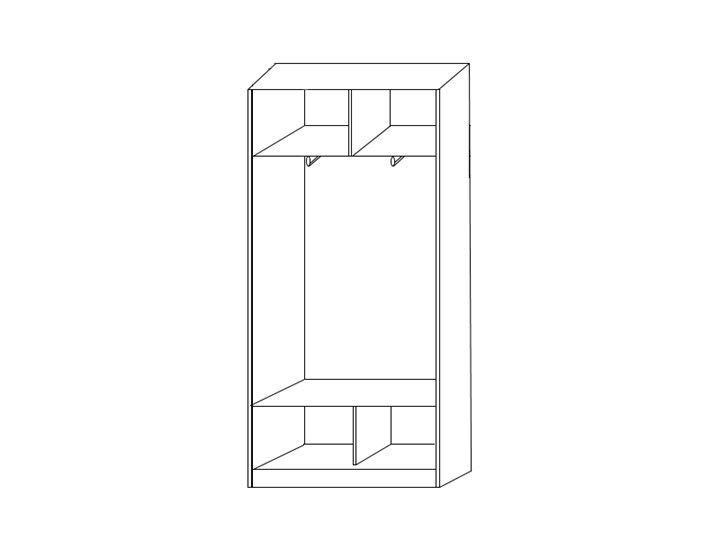 Шкаф 2-х дверный 2200х1200х420 с двумя зеркалами ХИТ 22-4-12/2-55 Дуб Млечный в Махачкале - изображение 1