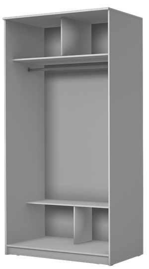 Шкаф 2-х створчатый Хит-22-12/2-22 с цветным стеклом, темно-серый 073, Графит в Махачкале - изображение 1