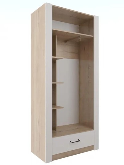 Шкаф гардеробный Ева 5 М1 дуб ирландский/белый матовый в Махачкале - изображение 1