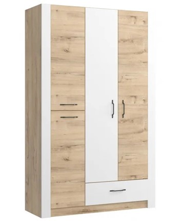 Шкаф гардеробный Ева 5 М2 дуб ирландский/белый матовый в Махачкале - изображение