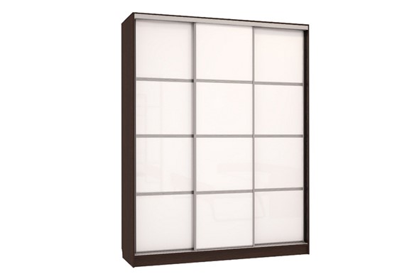 Шкаф 3-х створчатый Бассо 2-600, венге/белый в Махачкале - изображение