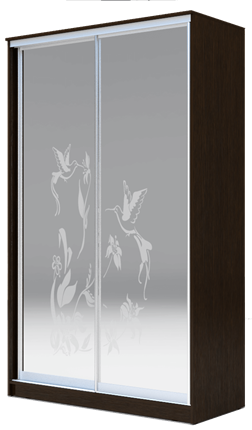 Шкаф-купе 2200х1362х620 два зеркала, "Колибри" ХИТ 22-14-66-03 Венге Аруба в Махачкале - изображение