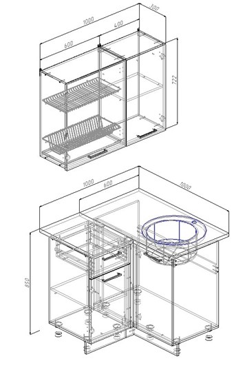 Модульная кухня Прима-1000У в Махачкале - изображение 1