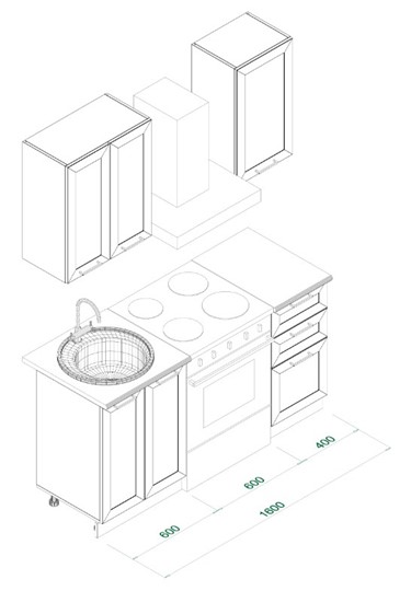 Кухонный гарнитур МК РИВЬЕРА Комплект №1 1,0м ПВХ Белый в Махачкале - изображение 5