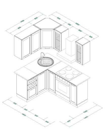 Гарнитур кухонный МК РИВЬЕРА Комплект №9 1,4х1,8м угловая ПВХ Белый в Махачкале - изображение 8
