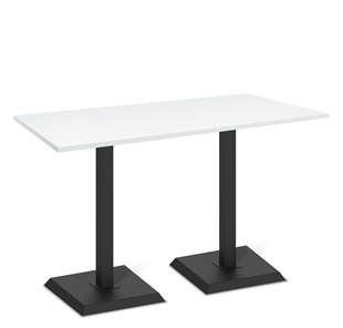 Кухонный обеденный стол SHT-TU5-BS2/Н110 (2 шт.)/ТT 120/80 (черный/белый шагрень) в Махачкале
